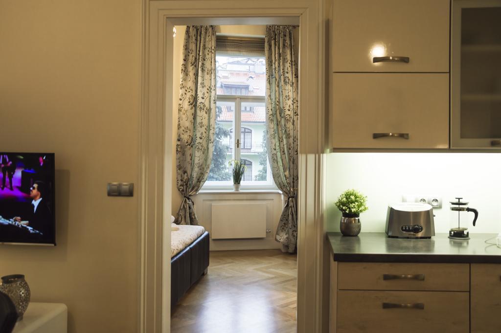 Modern Apartment Vsehrdova Praha Bagian luar foto